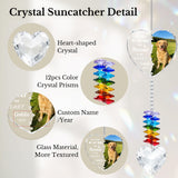 Personalized Pet Memorial Suncatcher - Dog Memorial Gifts for Loss of Dog,Pet Loss Sympathy Gift,Custom Crystal Cat Dog Remembrance Bereavement Gift (Heart Photo)
