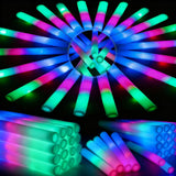 HONLYNE 44 PCS Foam Glow Sticks with 3 Modes Colorful Flashing, Foam Light Up Sticks, LED Light Sticks, Glow Sticks Party Pack for New Year, Wedding, Raves, Concert, Christmas