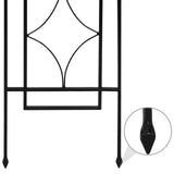Sunnydaze 60" Black Metal Garden Trellis for Climbing Plants, 2-Pack