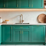 JOY DECOR 45 Pack 6 Inch Cabinet Pulls Kitchen Cabinet Handles with 3-3/4 Inch Hole Center Brushed Brass Cabinet Hardware Stainless Steel Kitchen Drawer Pulls for Cabinets Cupboard, 96mm Hole Centers