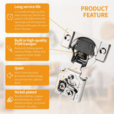 Chibery 60 Pack 3/4" Overlay 4D Soft Close Concealed Hinges for Face Frame Door, Adjustable Closing Speed, Smooth Slow Self Close Hinges, Satin Nickel, 105° Open Angle Stainless Steel Cabinet Hinges