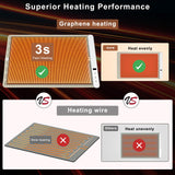 FYY Warming Mat for Food - Rapid and Full Surface Heating, 6 Temp Settings, 6H Timer, Rollable Portable Food Warming Mat, Ideal for Gatherings, Parties, Keep Meal Warm (X Large Size, Khaki)