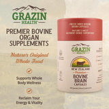 GRAZIN HEALTH - Beef Brain Capsules: 1500 Mg Brain/ 1500 Mg (30 Servings)