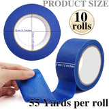 Painters Tape 2 Inch Wide, 10-Packs Blue Painters Tape for General Purpose Use, 2 Inches X 55 Yards X 10 Rolls, 550 Yards in Total