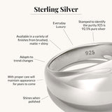 JTV Sterling Silver & 18k Yellow Gold Over Sterling Silver 5mm Polished & Textured Infinity Ring