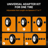 TPXQWL 16" 4.80/4.00-8 Flat Free Wheelbarrow Tire & Wheel, 2-Pack