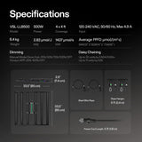 VIVOSUN LumaLight 500W LED Grow Light, Full Spectrum Indoor Plant Light with Deep Canopy Penetration, Smart Dimmable LED Bar Lamp for Vegetables, Herbs, Flowers, 4x4ft Coverage, GrowHub Compatible