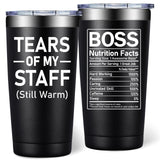 DOEARTE Boss Gifts for Men - Boss Day Gifts - Christmas, Appreciation, Retirement Gift for Bosses, Employees, Leader - 20oz Bosses Tumbler
