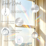 Mooncraftlogy Memorial Gifts for Loss of Loved One, Unique Sympathy Idea, Clear Crystal Ball Grief Suncatcher, Rainbow Bereavement Box for Mom Dad Husband Son Daughter