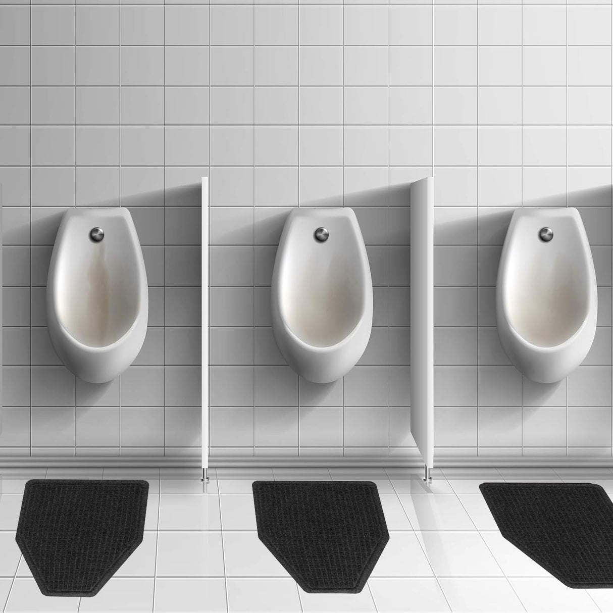 12 Pack - Professional Urinal Floor Mats for Men Bathroom | Non-Slip Urinal Mats | Disposable Bathroom Urinal Pads for Commercial Restrooms