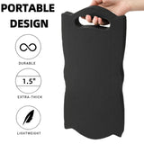 Covzoe 4 Pack Thick Kneeling Pad, 15.7" L x 7" W x 1.5" Th Waterproof Garden Kneel Pads Cushion with Handle, Soft Foam Kneeler Mat for Work, Cleaning, Yoga, Praying, Bath, Exercise, Black