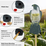 Hausse Scarecrow Eagle Fake Hawk Decoy Statue Scare Birds Away, Plastic Deterrents, Garden Protectors Bird Repellent, Nature Enemy Bird Repellent for Outdoor Garden Yard