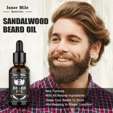 Isner Mile Beard Grooming Kit for Men: Trimming Sets with Beard Wash/Shampoo - Oil - Balm - Brush - Comb - Scissors & Storage Bag, Valentines Birthday Fathers Gifts for Dad Men Husband Boyfriend