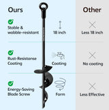 Ground Anchor Heavy Duty 18 inch - Earth Anchor Screw in Kit 4 Pack - Tie Down Swing Set Anchors - Auger Spiral Trampoline Stakes High Wind - Camping Carport Canopy Tent Stakes for Tree Shed Dog Sand