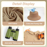 Joyxzacp Explorer Porch Goose Outfits– Bird Watching Safari Adventure Costume with Hat, Binoculars, Butterfly & Birds – 23" Lawn Porch Goose Clothes for Spring Summer Patio Yard Garden Decor (Safari)