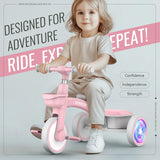 SEREED Colorful Lighting Toddler Tricycle Gift Toy for Ages 2-5 Boys Girls