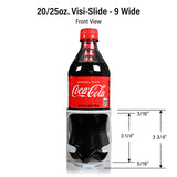 Visi-Slide 20oz Soda Beverage Dispenser - Gravity Fed Glide for Angled Shelves for Coolers, Commercial Refrigerators, Cold Vaults (Pack of 6) Drink Organizer for Cans, Bottles and More