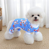 XPUDAC 4 Pieces Dog Pajamas for Small Dogs Pjs Clothes Puppy Onesies Outfits for Doggie Christmas Shirts Sleeper for Pet Cats Jammies-L