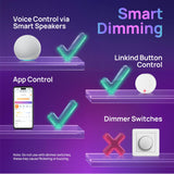 Linkind Matter Smart Light Bulb, BR30 Smart Bulbs, Recessed LED Color Changing Light Bulbs RGBTW, E26 Smart Flood Light Bulbs 650LM 60W Work with Alexa, Apple Home, Google Home, SmartThings, 4Pack