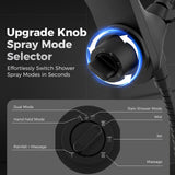 Newfinde High Pressure Rain Shower Head with Handheld Spray Combo: Detachable Dual Shower Head with 10 Sprays Modes - Upgrade Knob Spray Mode Selector and Magnetic Guidance Docking System