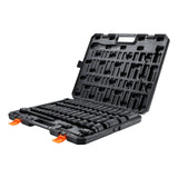 VEVOR 1/2" Drive Impact Socket Set, 65 Piece SAE 3/8" to 1-1/4" and Metric 10-24mm, 6 Point Cr-V Alloy Steel for Auto Repair, Easy-to-Read Size Markings, Rugged Construction, Storage Case