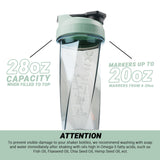 HELIMIX 2.0 Vortex Blender Shaker Bottle Holds upto 28oz | No Blending Ball or Whisk | USA Made | Portable Pre Workout Whey Protein Drink Shaker Cup | Mixes Cocktails Smoothies Shakes | Top Rack Safe