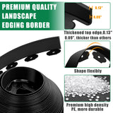 YUYIUS Landscape Edging Border - 1.5”x40’ Garden Edging Border with 40 Stakes, No Dig Lawn Edging for Landscaping for Garden Bed, Thickened Top Edge Flexible Flower Bed Border Edging for Outdoor