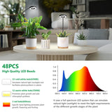 Xuligron Plant Lights for Indoor Growing, 144 LED Full Spectrum Grow Light with Clip 3 Pack, Black Halo Indoor Plant Light 2 Installation Options with 6/12/16H Timer, 5 Dimmable, 3 Modes