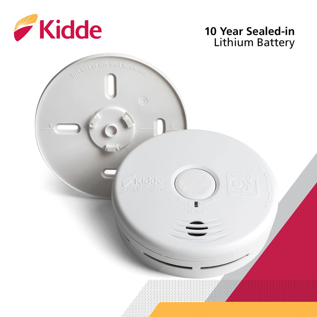 Kidde Smoke Detector & Carbon Monoxide Detector Combo with 10-Year Battery,‎White