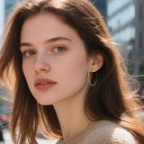SPACMAG Gold Hoop Earrings for Women 14K Gold Earrings for Women 34mm