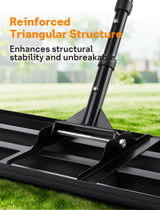Lawn Leveling Rake 30" x 10", Heavy Duty Lawn Leveler with 78" Handle