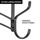 LYNK Professional® Home™ Over the Door Hooks - 10 Hook – Over the Door Coat Rack - Over the Door Hanger - Hanging Towels or Clothes - Bathroom, Bedroom, Laundry Room - Lifetime Ltd. Warranty, Black