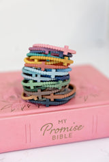 Ryan & Rose Jesus Bracelets - Cross Silicone Bracelet (Landscape (25 Pack), Medium)