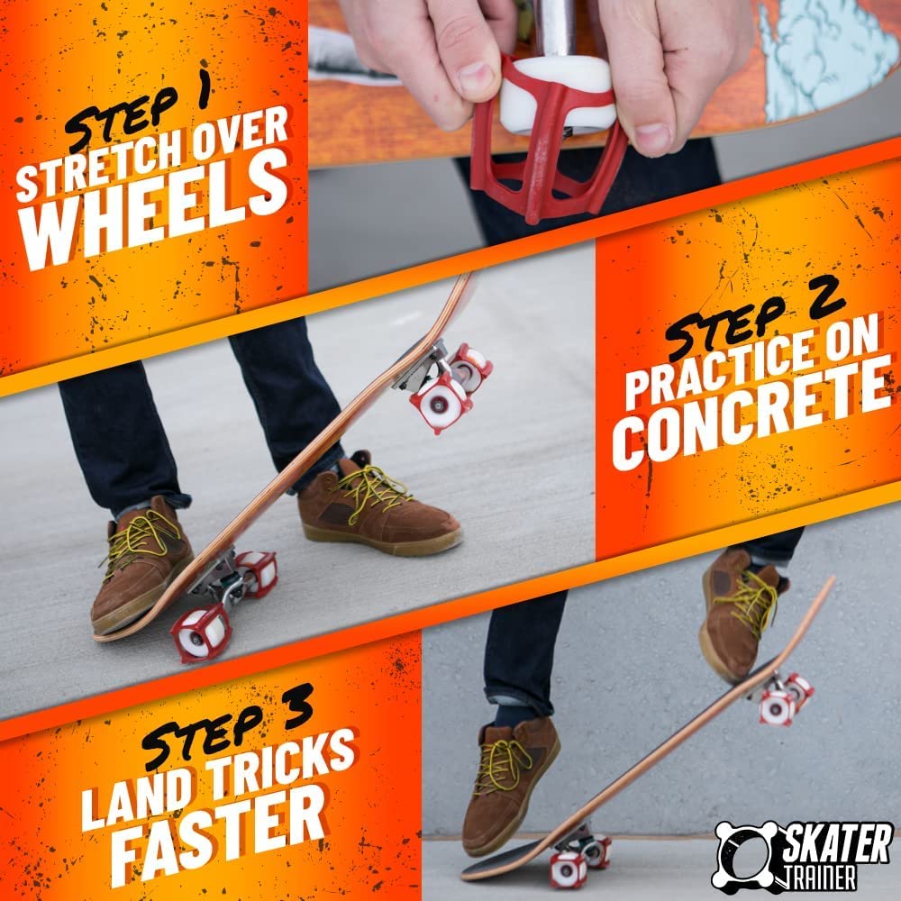 Skater Trainers get Skateboard Tricks - Coolest Stocking Stuffers for Teens Boys Gift Ideas Ages 14 and up 12-14-16 11 10 2024 Gamer Cool Wheels Tech Deck Tool Ramp Boy Teenage (4 Blk)