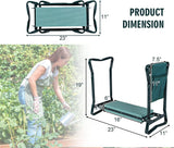 OFFICEJOY 2-in-1 Garden Kneeler & Seat, Folding Seat w/EVA Foam Kneeling Pad & Removable Tools Pouch, Sturdy Steel Frame, No Assembly, Portable Heavy Duty Garden Stool for Women & Men