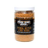 Pork King Good - Pork Rind Breadcrumbs - 2 Pack! Keto Friendly, Paleo, Gluten-Free, Sugar Free, Zero Carb Panko Substitute (Two 12 Oz Jars) (Original, 2 Pack)