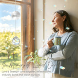 Mooncraftlogy Memorial Gifts for Loss of Loved One, Unique Sympathy Idea, Clear Crystal Ball Grief Suncatcher, Rainbow Bereavement Box for Mom Dad Husband Son Daughter