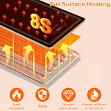 Electric Warming Tray for Food (Long 24x12 Inches), Warming Trays with 12 Temp-Settings,Built-in Thermostat and Full Surface Heating,Versatile Food Warmers for Parties Buffet,Gatherings,Daily Use