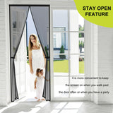 Magnetic Screen Door - Fits Door Opening 40 x 96 in, Actual Screen Size 42"x97", Hands Free Mesh Partition, Heavy Duty Curtain Keeps Bugs Out, Frame Hook & Loop, Pet and Kid Friendly