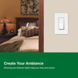 Lutron Diva LED+ Dimmer Light Switch for Dimmable LED, Halogen, and Incandescent Bulbs, 150 Watt, Single-Pole or 3-Way, DVCL-153P-WH, White
