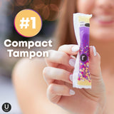U by Kotex Click Compact Tampons, Regular Absorbency, Unscented, 128 Count (8 Packs of 16) (Packaging May Vary)