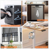 E BAVITE Magnetic Hooks 8 PCS 150lb Magnet Hook Cruise Cabins Essentials Heavy Duty Wreath Hanger Strong Magnets for Classroom Whiteboard Wreath Coat Grill Hanging Garage Cruise Ship Camping (Black)