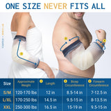 FIGHTECH PICC Line Shower Cover | Available in 3 Sizes | Reusable IV & PICC Line Sleeve | Waterproof Cast Cover for Elbow | PICC Line Covers for Upper Arm Wound (Weight: 220-300 pounds)