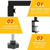 Fomcet Over The Table Rod Stand with Clamps Set of 2 Black Metal Table Arch