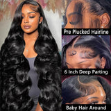 Body Wave Lace Front Wigs Human Hair 13x6 HD Lace Front Wig Human Hair Pre Plucked Body Wave Glueless Wigs Human Hair for Women