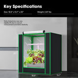 VIVOSUN Small Grow Tent for Aerogarden, Hydroponics Growing System, 20”x14”x21” Highly Reflective Mylar Indoor Grow Tent with Sealed Bottom Design, Ventilation Window and Cable Hole Port