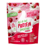 FlavCity Protein Powder Smoothie, Berries & Cream - 100% Grass-Fed Whey with Collagen (25g of Protein) - Gluten Free & No Added Sugars (38.73 oz)