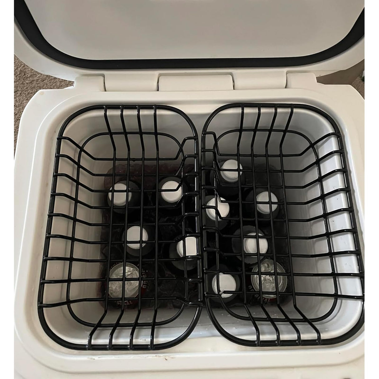 2-Pack Cooler Basket Compatible with Yeti Roadie 24 and 32, Dry Goods Wire Cooler Rack Storage Will Keep Smaller Items Dry and Stay Goods High for Roadie 24 Ice Chest Good to Hold Fruit, Utensils, etc
