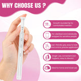 60 PACK Disposable Vaginal Suppository Applicator for Women, Fits Most Lubricants Creams Gels Pills Tablet Suppositories, Threaded End, Soft & Small Tip, with Dosage Markings, Individually Wrapped