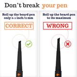 Beard Pen Filler for Men - Barber Styling Grooming Pencil - Waterproof, Sweat Proof, Long Lasting Solution with Natural Finish - Cover Beard and Scalp Patches in Seconds - Black 5 Pack